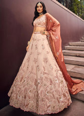 Gorgeous Rosegold Sangeet Lehenga Choli for Women Online